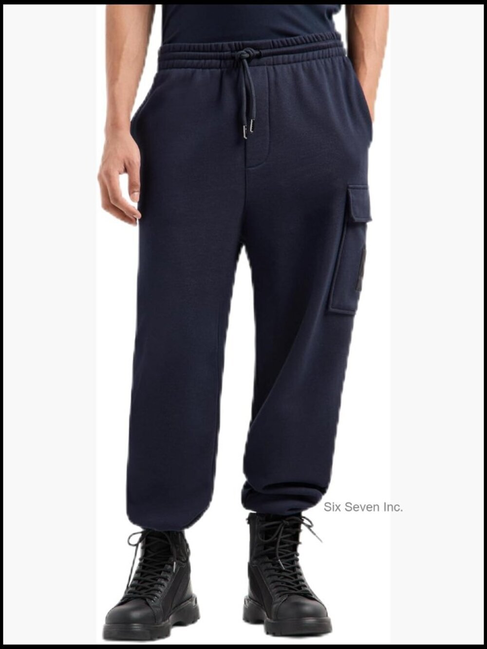 Men's Cotton French Terry Sweatpants with Cargo Pocket